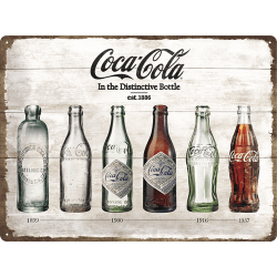 Coca cola six bottles plåtskylt 30x40cm