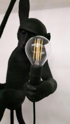 Monkeylamp extralampa för seletti aplampa svart