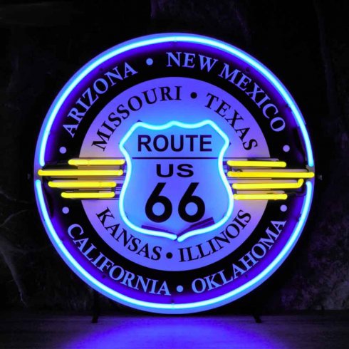 Neonskylt route 66 alla states