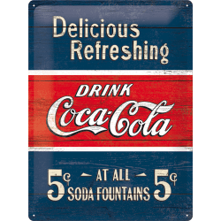 Coca cola delicious ref. Skylt 30x40cm