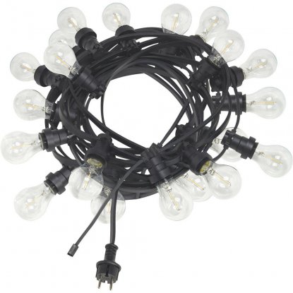 Ljusslinga Bright Light Svart inkl 20 utbytbara lampor 