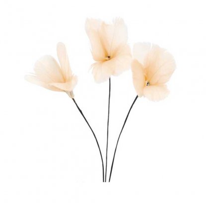 Fjäder trådad Blomma Aprikos 12 pack