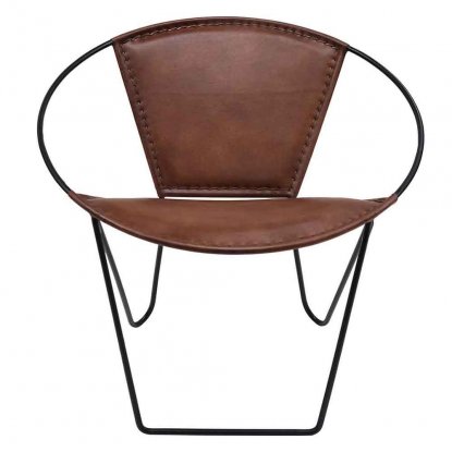 Loungefåtölj Dulton i läder Trademark Living