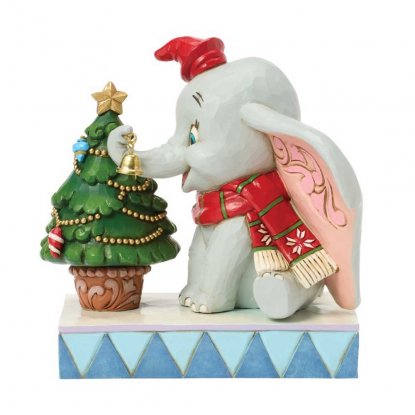 Disney Figur Dumbo klär julgranen
