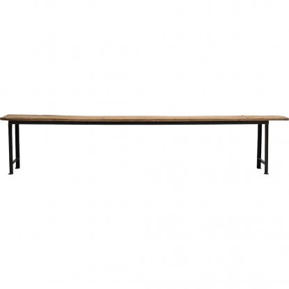 Lång Träbänk i återvunnet trä 205 cm 