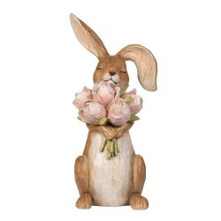 Hare Milly med blommor