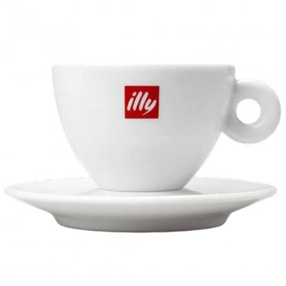 Illy cappuccinokopp med fat