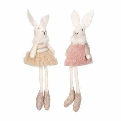 Kaniner fluffy sittande mix 2 st