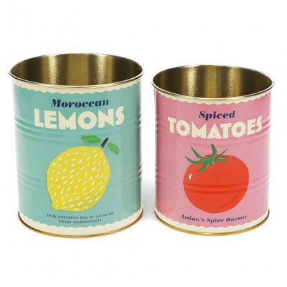 Kruka / plåtburk 2 pack Lemons N Tomato