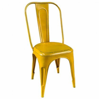 Matstol Living med hög rygg Gul Trademark Living