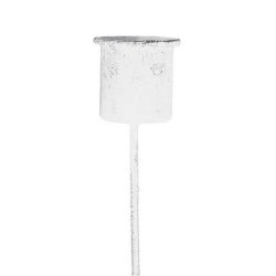 Ljushållare stearinljus vit 7,1 x Ø 2,8 cm