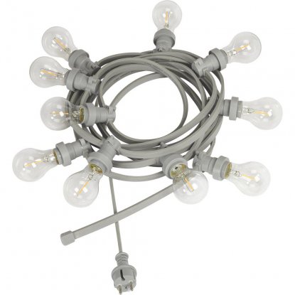 Ljusslinga Bright Light Grå inkl 10 utbytbara lampor 