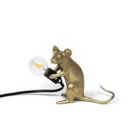 Mouse lamp mac #2 gold seletti