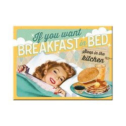 Magnet breakfast in bed 6x8cm