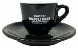Mauro svart espressokopp med fat