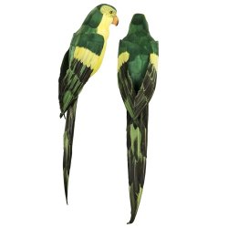 Papegoja sittandes Grön/Gul 68 cm