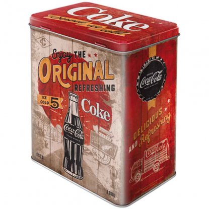 Andrahandssortering Kaffeburk Coca Cola 3 liter