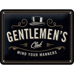 Gentlemens Club skylt 15x20 cm