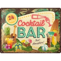Cocktail bar skylt 30x40 cm