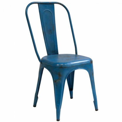 Matstol Living Blå med hög rygg Trademark Living