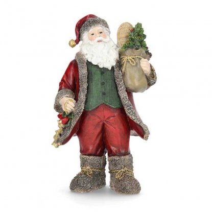 Juldekoration Tomte med julsäck 23,5 cm