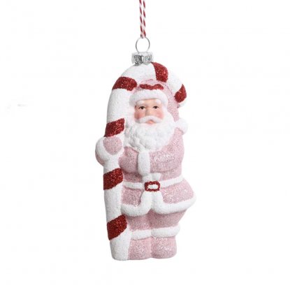Julgransdekoration hänge rosa tomte