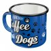 Emaljmugg Hot Coffee and Cool Dogs
