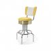 Diner barstol retro 66 cm med rygg gul