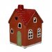 Keramikhus rött för värmeljus 15 cm