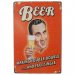 Plåtskylt Beer making you see double... 20x30cm