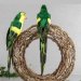 Papegoja sittandes Grön/Gul 68 cm