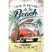 VW Bulli beach skylt 20x30cm