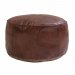 Sittpuff Markus rund i antikbrunt läder