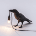 Bird lamp waiting #1 black seletti