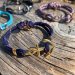 Ankare Armband Key West - Guldplätterad stål Marin/Röd/Vit