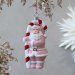 Julgransdekoration hänge rosa tomte