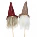 Tomte stick 2 pack Mörkröd/Beige 10 cm