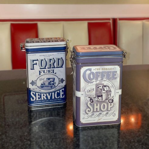 Kaffeburk coffee shop med knäpplock