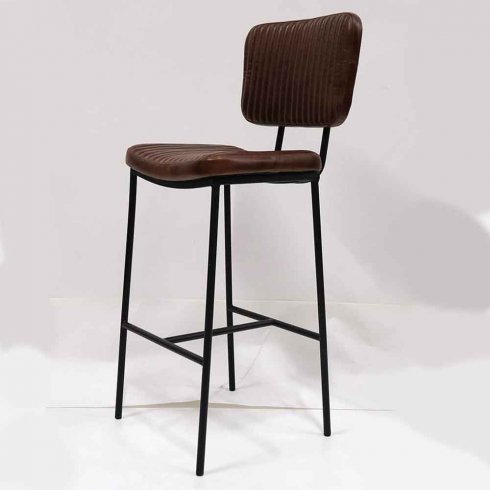 Barstol Astoria med Quiltad i läder Trademark Living