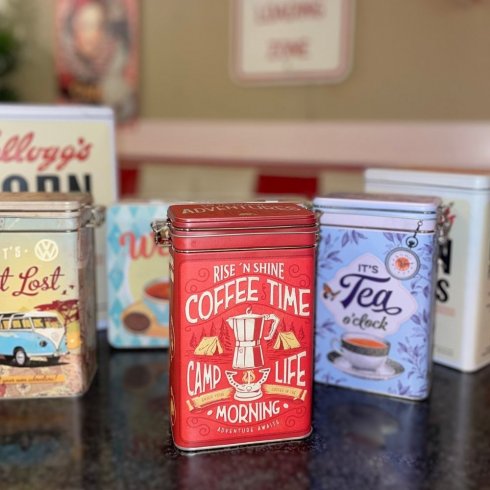 Kaffeburk Rise and shine Coffeetime med knäpplock