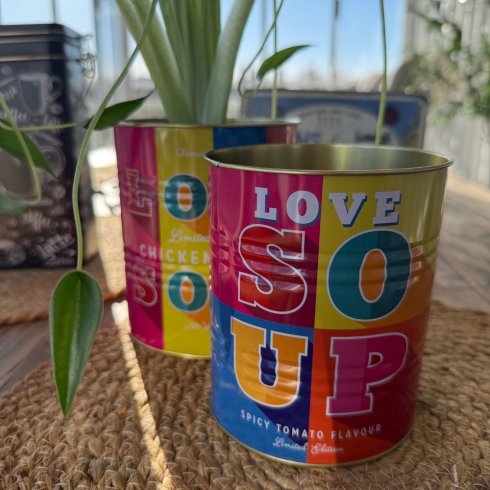 Kruka / plåtburk 2 pack Modern Love