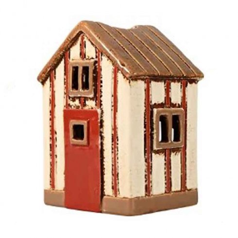 Keramikhus Sjöbod för värmeljus 12,5 cm