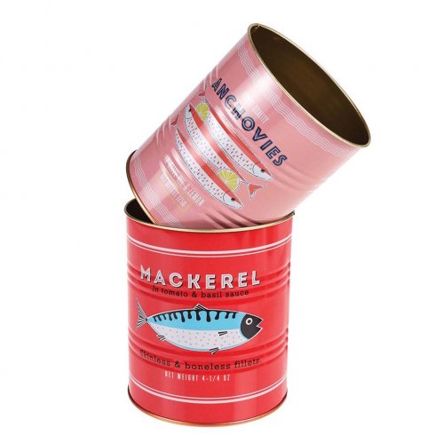 Kruka / plåtburk 2 pack Fish