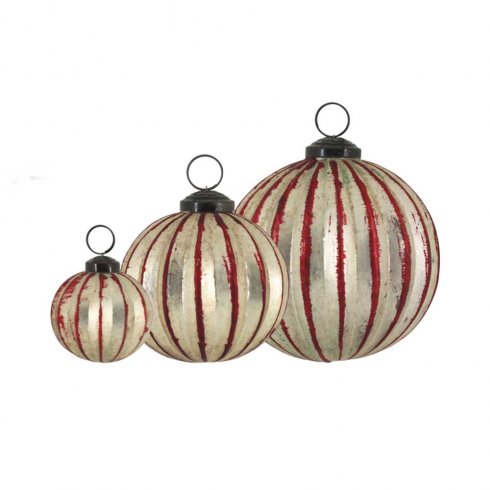 Julgranskulor Mix 3 set Cherry champagne