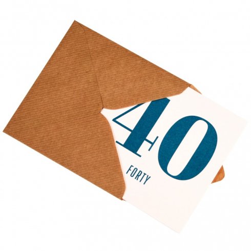 Kort födelsedag 40 år