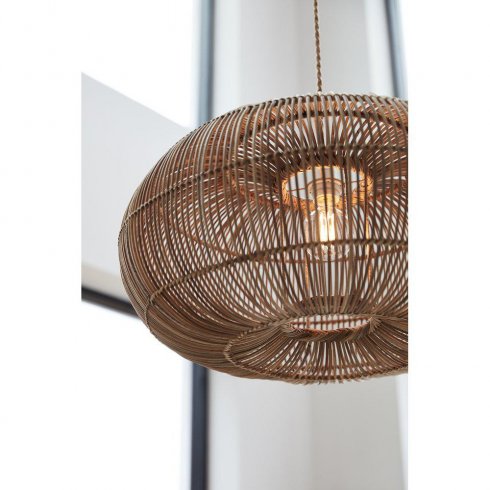 Zuri Taklampa handflätad naturrotting 61 cm - Pr Home