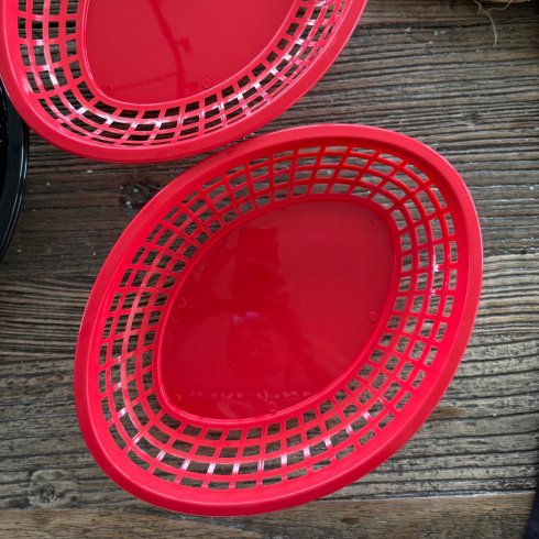 Serveringskorg large röd (dinerbasket)