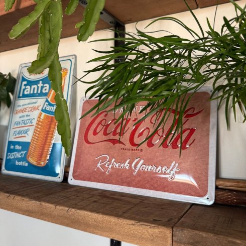 Coca cola cardboard skylt 20x30cm