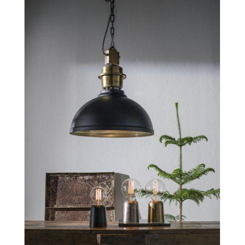 Manchester taklampa Svart/Mässing 52 cm - Pr Home