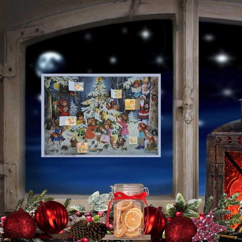 Gammaldags Adventskalender A4 Julgran 